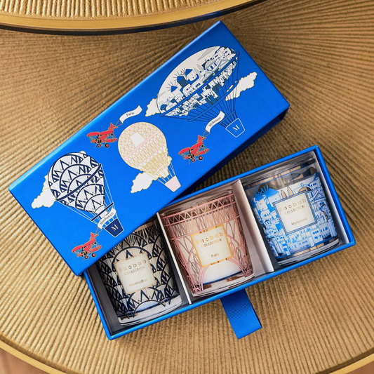 Baobab Collection Trio Travel Candles Manhattan-Patis-Mykonos